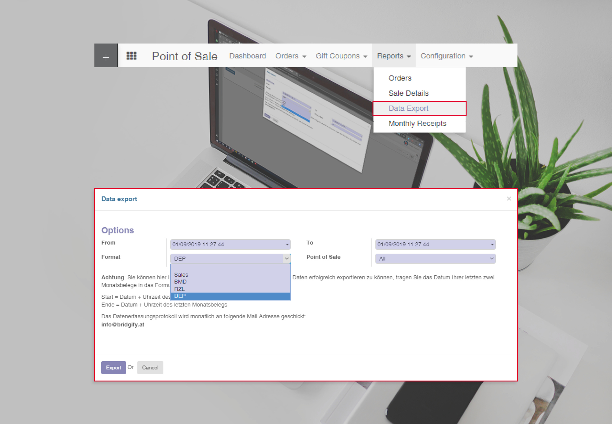 Bad Schnittstelle integration registrierkassa
